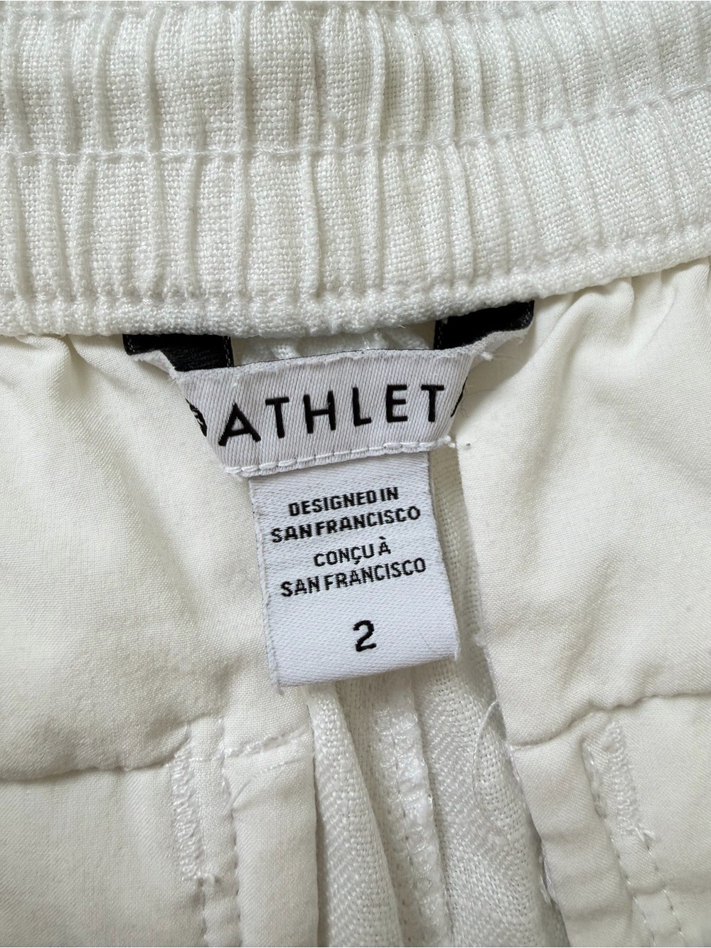 Athleta Retreat White 100% Linen Drawstring Joggers - Picture 8 of 13